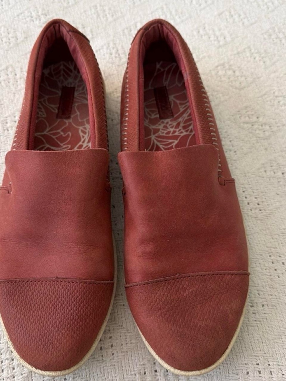 OluKai Women's Slip-On Loafers in Brick Red 8